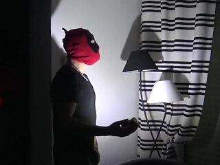 The Straight Johny Careto Used Raw by His Friend Dressed in DeadPool