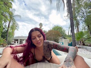 Tattoed Babe Luna Legend Suck And Cowgirl On My Pov