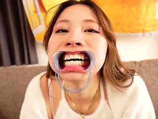 Skinny Asian girl toys creampie pussy on webcam