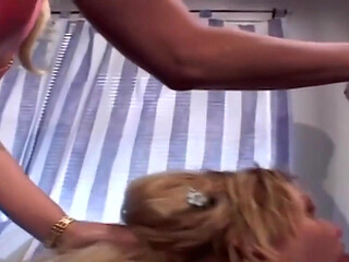 Blonde Babe Stretched Wide in Sloppy Doggy Pound