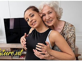 Hairy Granny Norma Is Having A Lot Of Fun With Big Tits Teen Sheryl Collins