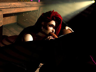 3D Redhead Slut Pornstar Got Fucked by Her Big Dick Fans