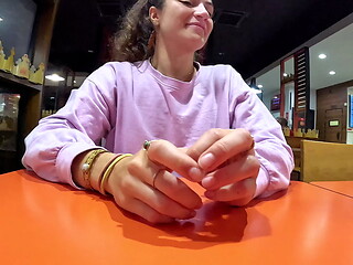 My step-brother invites me to play with him while he controls my lovense in public!