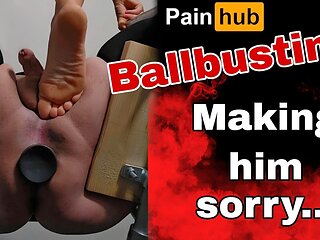 Ballbusting Making Him Sorry Femdom