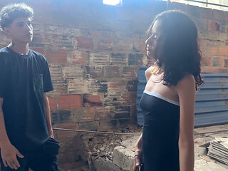 Real Sex Outdoors. a Couple of Strangers Enter an Abandoned House as a Date to Fulfill Their Sexual Fantasies.