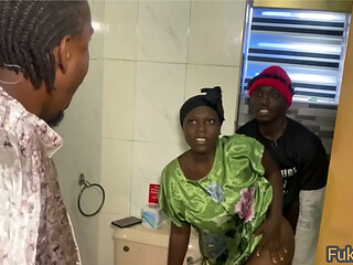 Sneaky Fucking my neighbours wife in the toilet raw bbc
