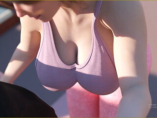 Horny Stepmom Teaching Me Yoga Lessons With Her Huge Booty