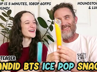Candid BTS Ice Pop Snack with Lucy LaRue