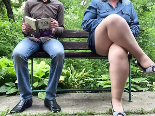 Steamy MILF Pisses in Nylon Pantyhose Outdoor - Big Ass BBW Mom Doggy Style