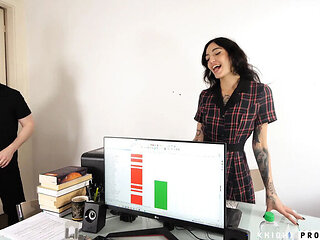 Brisen Squirting Secretary Fucked Hard On Desk - Facial & Swallow