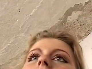 Blonde Babe's Wild Laundry Room Handjob and Orgasm