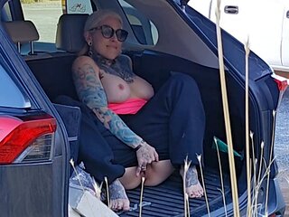 Real couple homemade, real couple, public