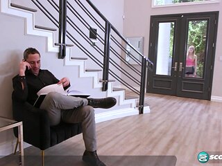 Baby sitter Athena Fleurs Inhales And Boinks Her Employer's Gigantic Man-meat - Damon Dice