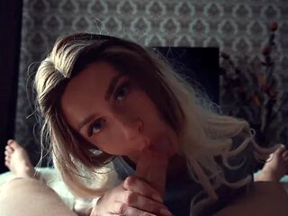 Babe Takes Dick Deep while Her Parents Are Away