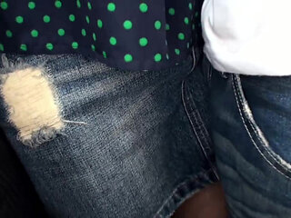 Crowded Bus Tension, Young Wife Stays Still as a Risky Moment Unfolds Beside Her Husband - Scene 2