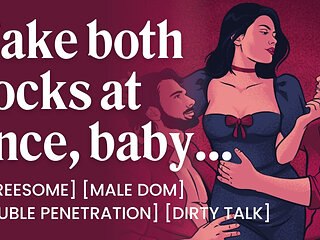 ASMR Audio Porn: Dominant MFM Threesome Double Penetration with Two Cocks - BDSM & Dirty Talk - Erotic Audio Roleplay for Women