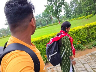Permi_pooja outdoor park sex with brother-in-law - big natural tits desi bhabhi gets happy and fucks hard