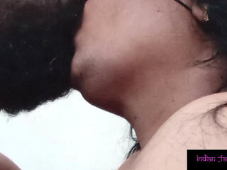 Stepmom kissing stepson