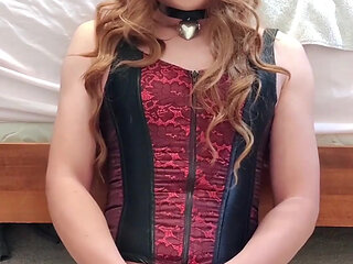 Sissy Slut Bess Edges Her Clitty Before Eating Her Loads