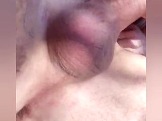Blowjob outdoor in the forest  and cum in the mouth