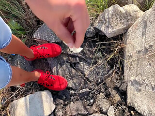 Eating Cum of Black Straight Friends Used Condom I Found After His Fuck