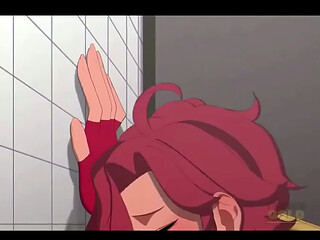 Girl gets anal by guy in a public bathroom (animation)