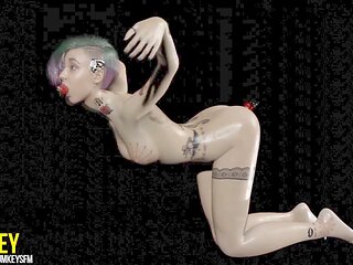Judy Alvarez from Cyberpunk gets a wild 3D hentai experience with a fake penis