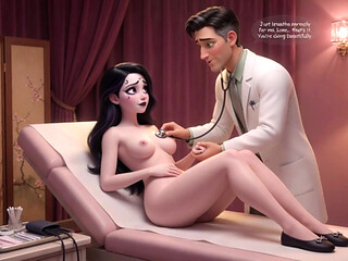 Luna's Sensual First Checkup Gothic Beauty Awakens in Her Doctor's Caring Hands (ai Generated)