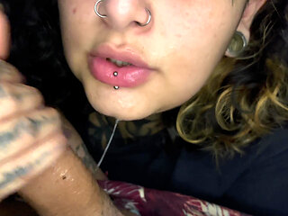I give my stepbrother a delicious blowjob until he cums in my mouth