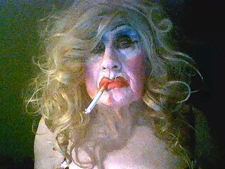 Old smoking spunk bucket whore sissy Sarah Millward posing for potential clients, though she'_ll fuck for free!