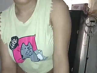 18 year old brunette big saggy tits from New York United States fucking her stepbrother's big dick part 105