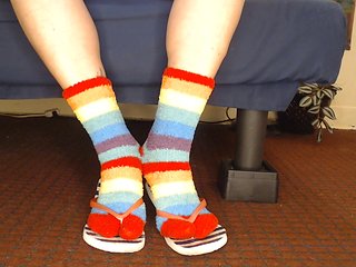 Fluffy Fuzzy Socks Flip Flops Shoeplay