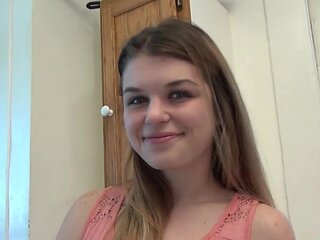 Kitchen counter masturbation from a hectic teen hottie