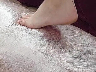 Mummified, Tickled and Trampled - Made Him Cum Under My Feet