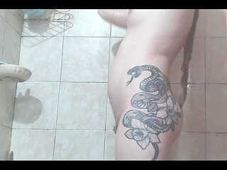 Taking a Shower and Putting a Soapy Anal Dilator in My Ass