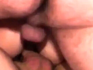 Amateur Blonde Housewife Slut Takes Two Dicks Anal Threesome