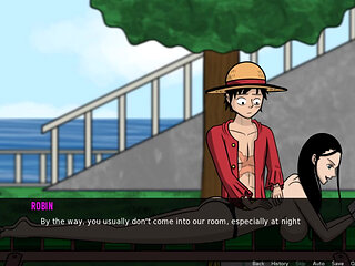 One Slice of Lust (one Piece) V1.6 Part 3 Nico Robin Naked Body Taking Sun