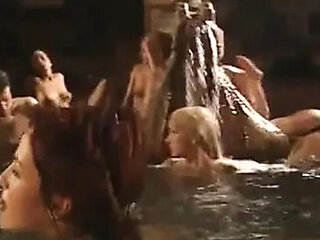 Amazing Vintage Orgy in Pool with Vivienne Fovea and Gloria Green