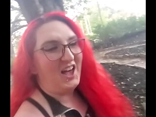 ImpregnableLexa takes WolfDaddy901'_s dick bareback and creampie in public park