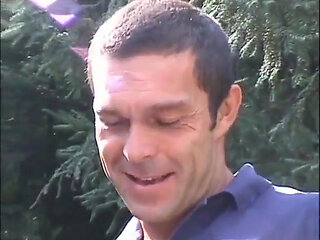 Black and white outdoor double penetrated ass fucking threesome...cum in mouth