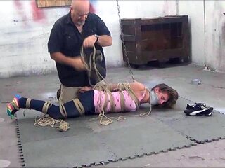 Brunette BDSM pussy fetish working