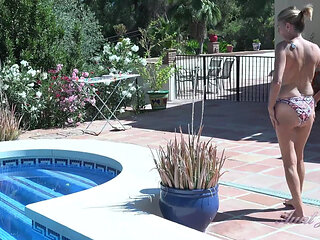 Auntjudys - Horny 64yo GILF Mrs. Marta Gets Naughty by the Pool