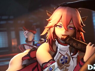 Hilichurl Genshin Animation Compilation Eula Hutao Raiden Shogun Yae Miko Hentai