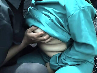 Hot Asian Nurse Fucks Security Guard in Hotel - Big Tits Uncensored Sex