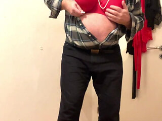 Wanking Pink Pantyhose