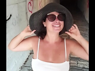 Public Tease and Blowjob from hot StepMom