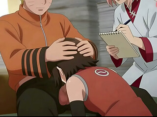 Naruto Fucks and Creampie Sarada while Sakura is watching, He betrayed Boruto (Part 1) (Uncensored Hentai)