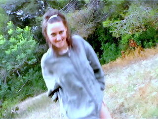 Moana Mendez: Sexy Hot Teen in the Forest Spreading Her Pussy