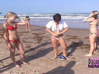 Coeds Get Naked On Texas Beach