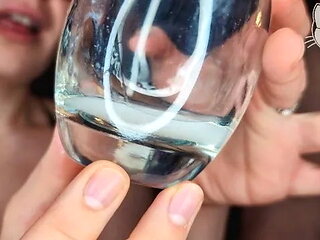 Dirty Girl Eats Ass and gets Rewarded with a Piss&cum Cocktail